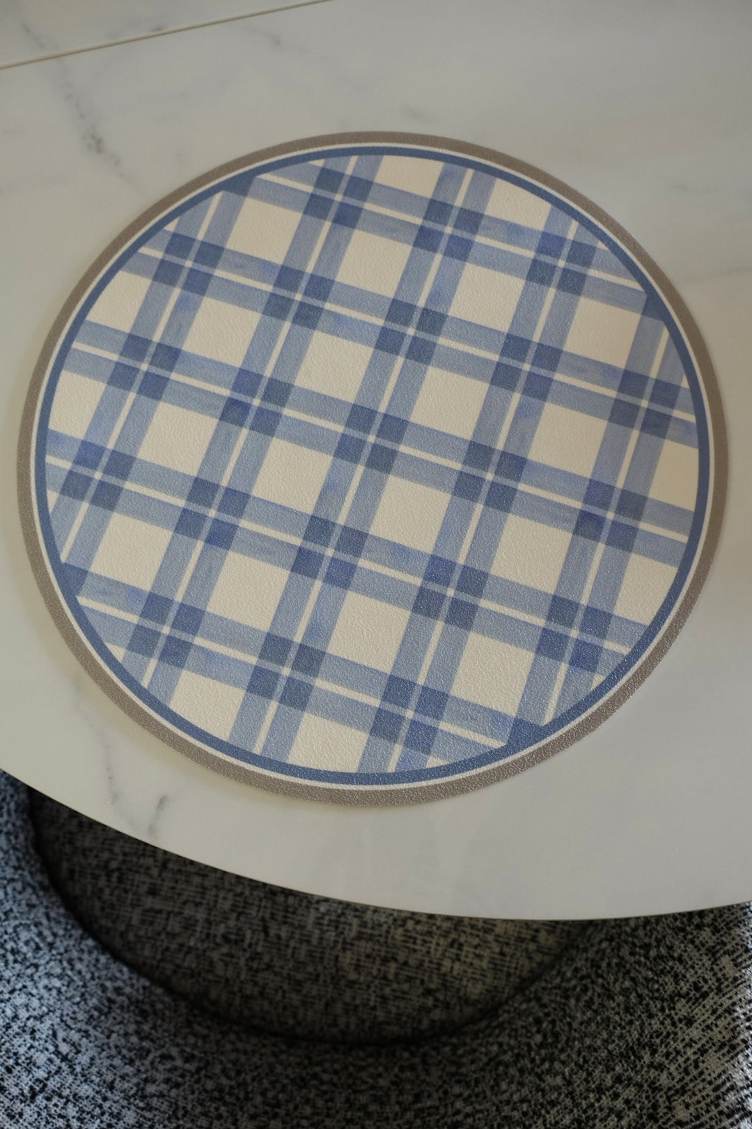 Tovaglietta rotonda quadretti