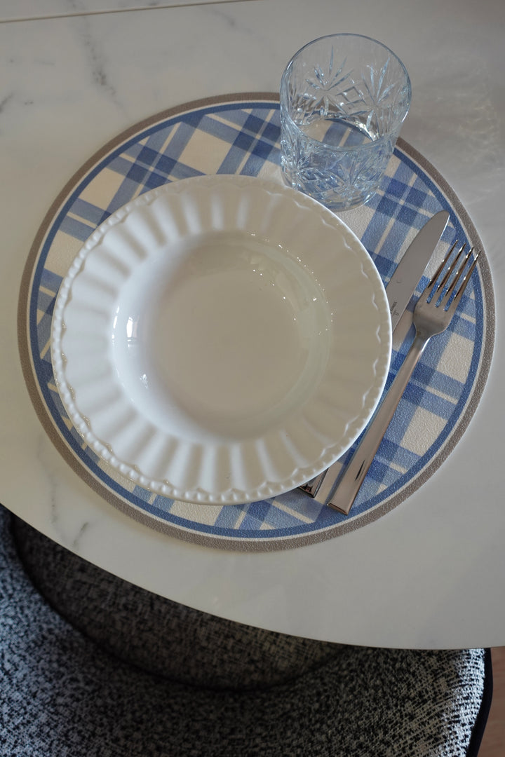 Tovaglietta rotonda quadretti