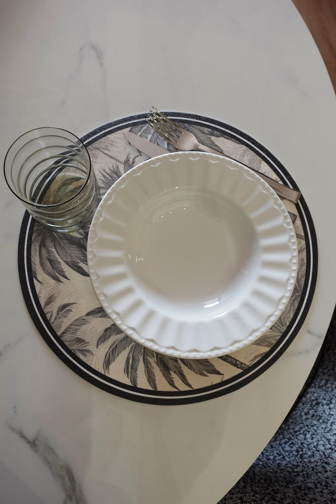 Tovaglietta rotonda palme