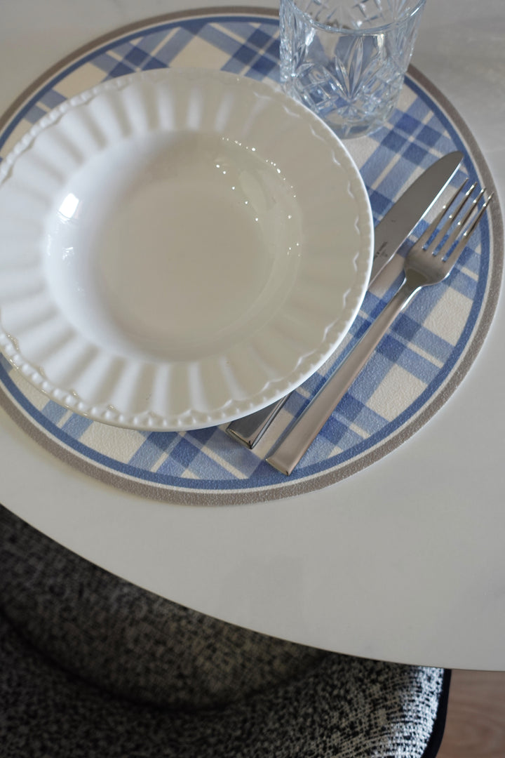 Tovaglietta rotonda quadretti