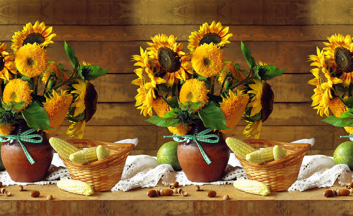 Tappeto cucina antiscivolo Girasoli tiffany