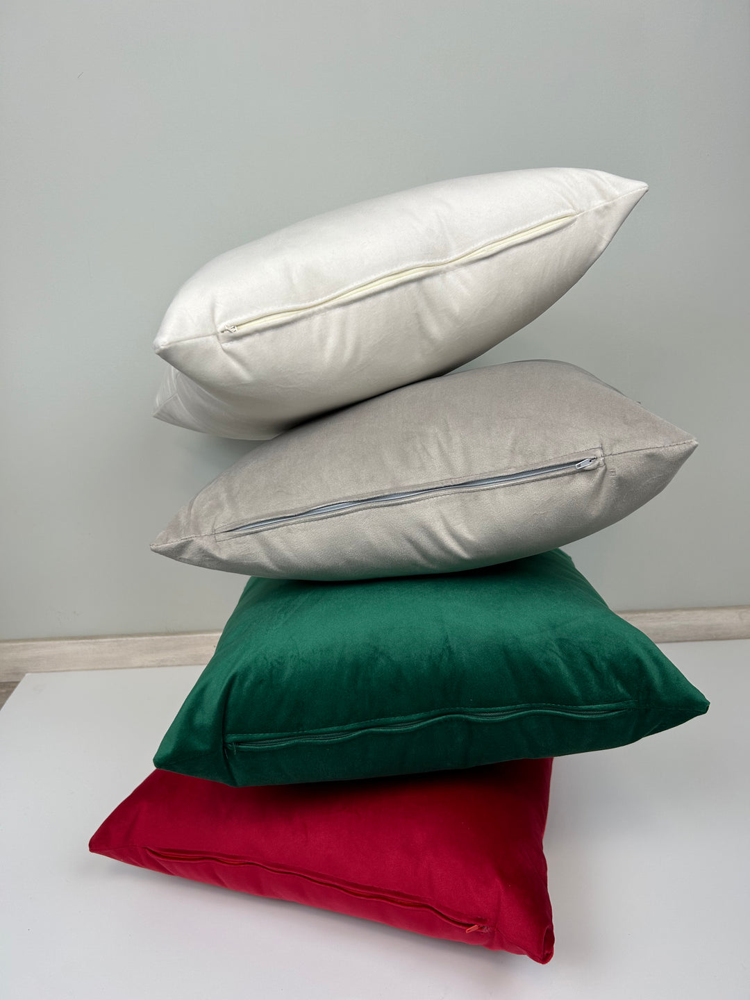 Set 2 Fodere natalizie decorative VELLUTO GHIACCIO