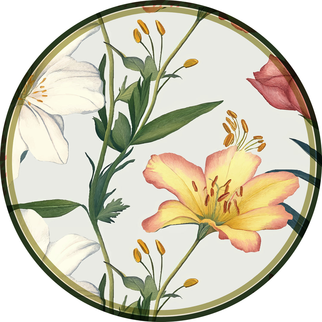 Tovaglietta rotonda gigli 13