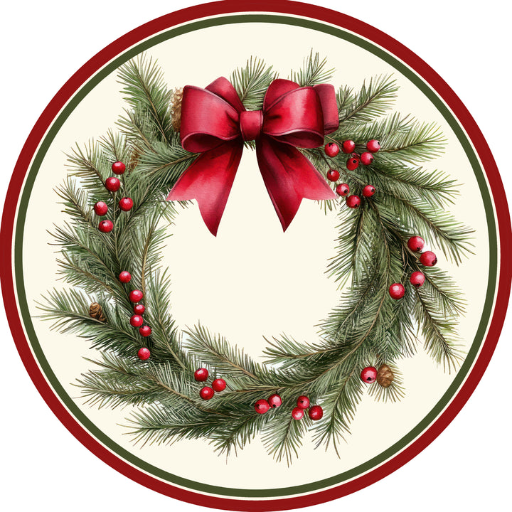 Tovaglietta rotonda Natale ghirlanda