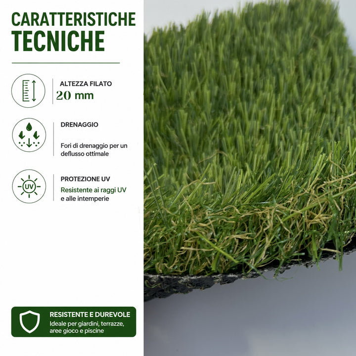 Erba Sintetica Premium 20 mm