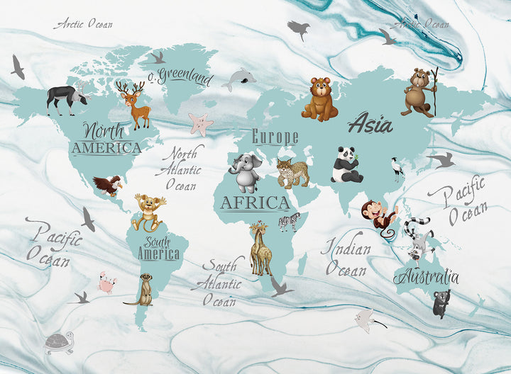 Children's placemats Continents 57