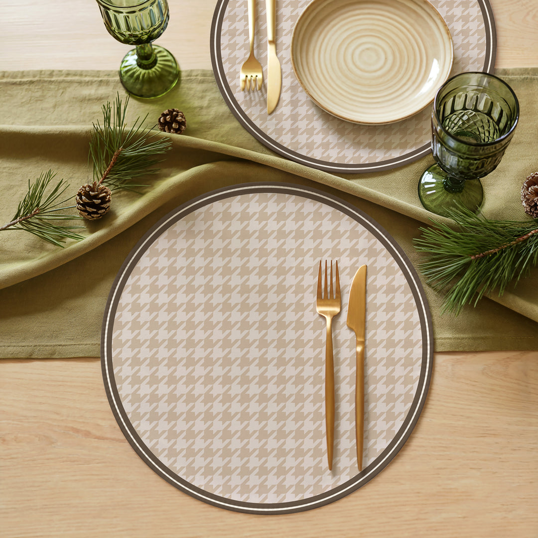 Tovaglietta rotonda pied de poule 11