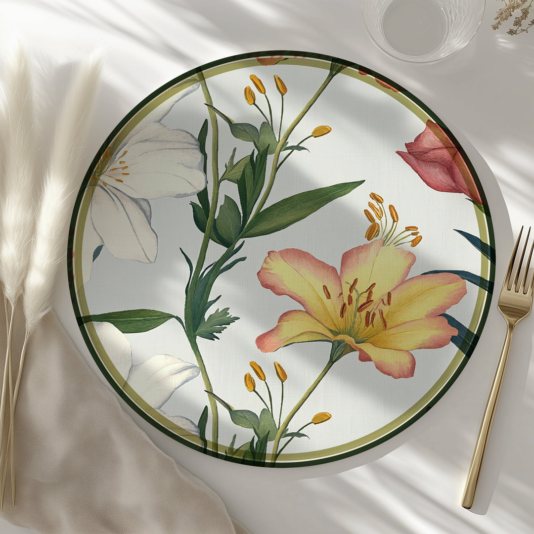 Tovaglietta rotonda gigli 13