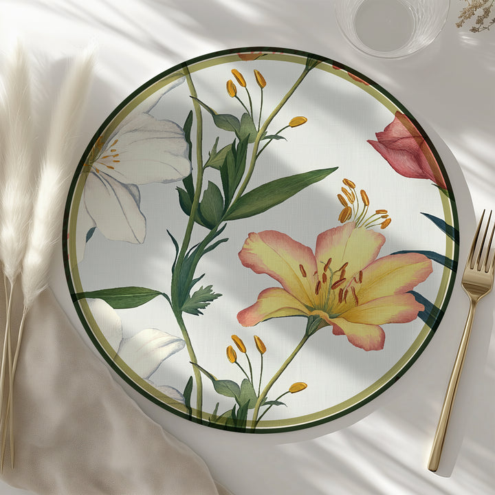 Tovaglietta rotonda gigli 13