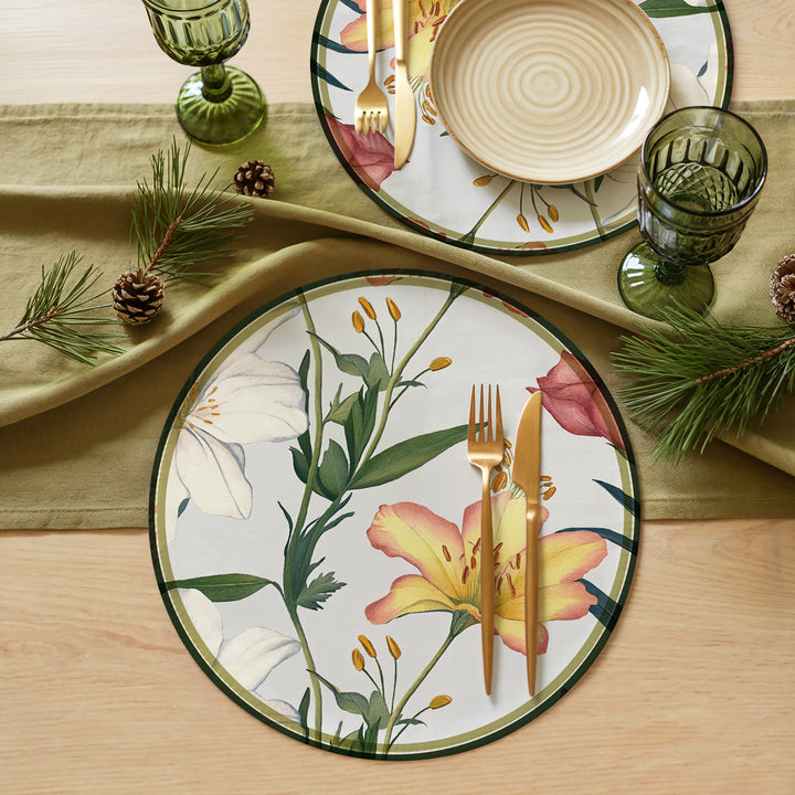 Tovaglietta rotonda gigli 13