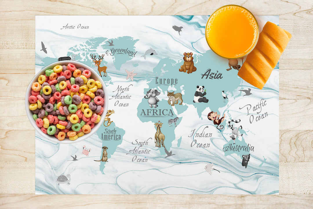 Children's placemats Continents 57