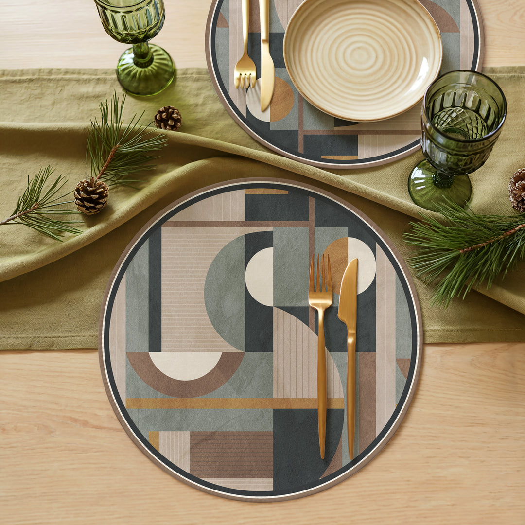 Tovaglietta rotonda geometrica 8