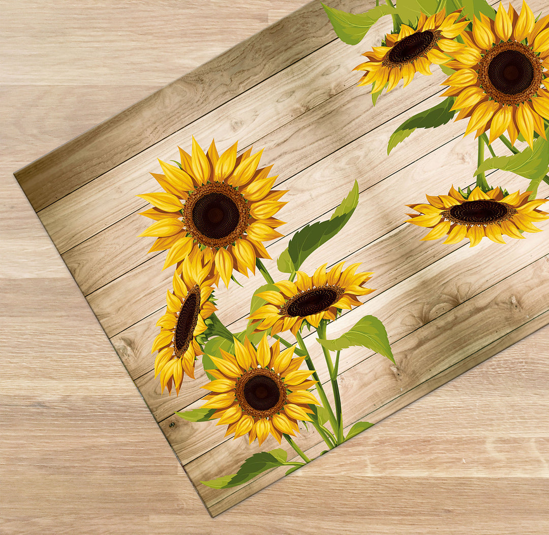 Non-slip kitchen rug Sunflowers 2