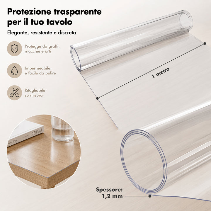 Copritavolo in PVC trasparente
