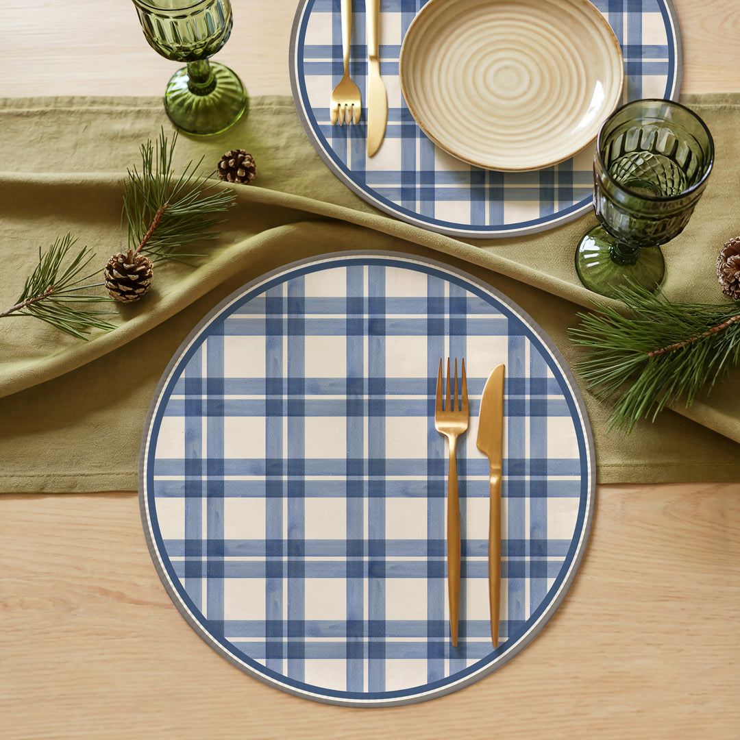 Tovaglietta rotonda quadretti