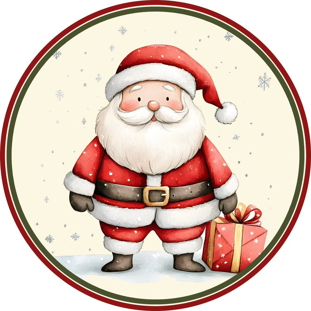 Tovaglietta rotonda Natale Santa Claus