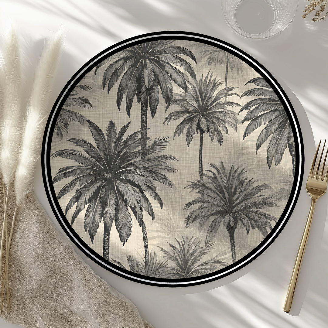 Tovaglietta rotonda palme