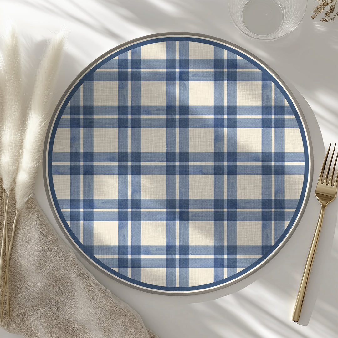 Tovaglietta rotonda quadretti