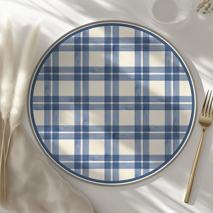 Tovaglietta rotonda quadretti