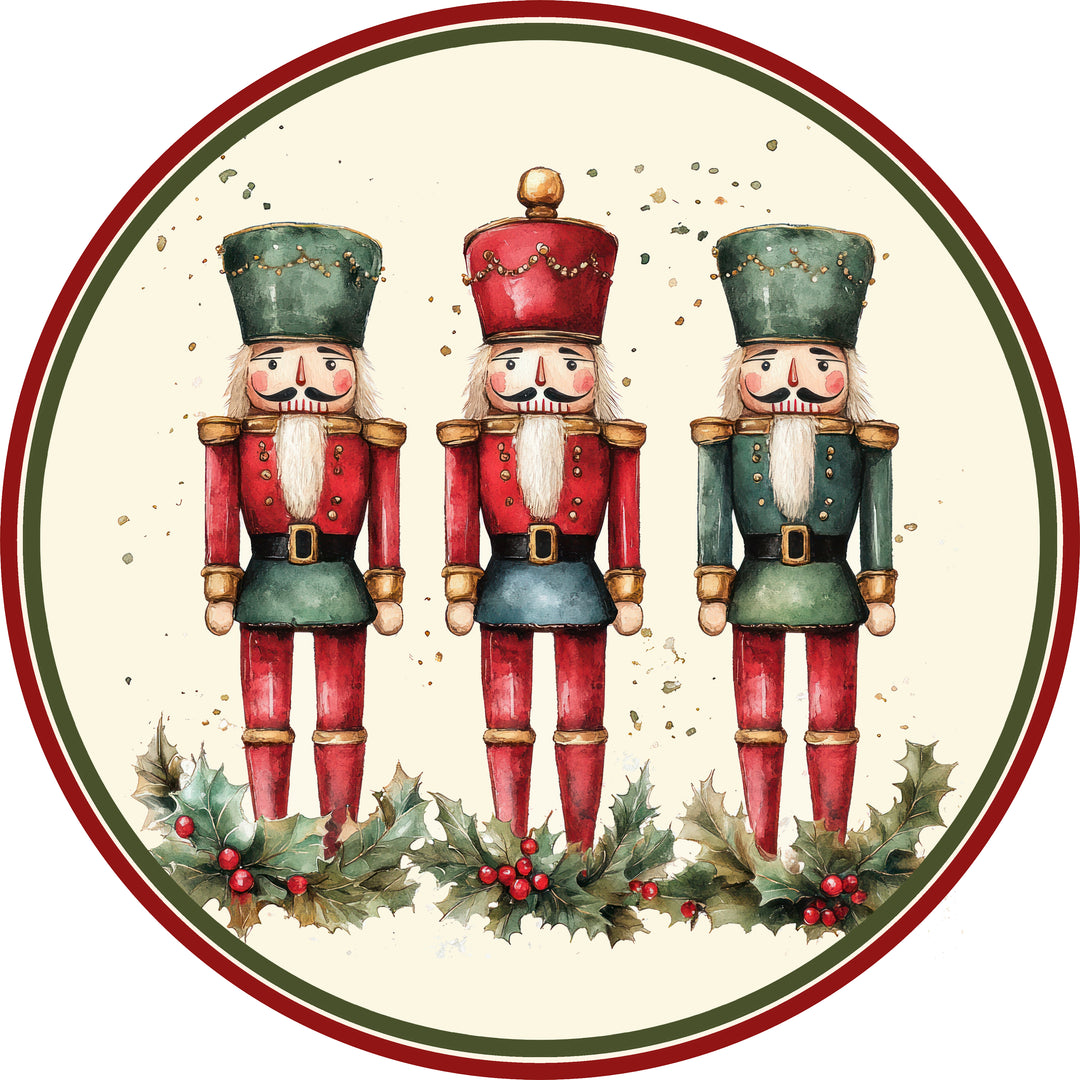 Tovaglietta rotonda Natale schiaccianoci