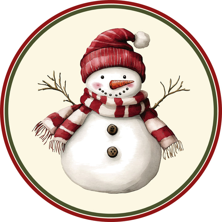 Tovaglietta rotonda Natale snowman