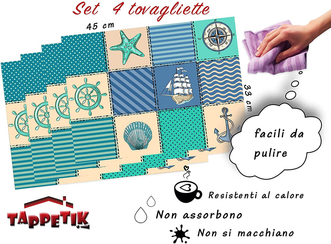 Tovagliette americane Colore MARE 27