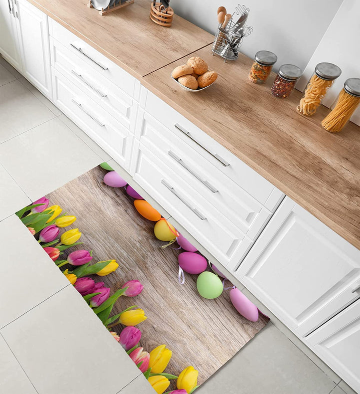 Easter Tulip kitchen runner v102