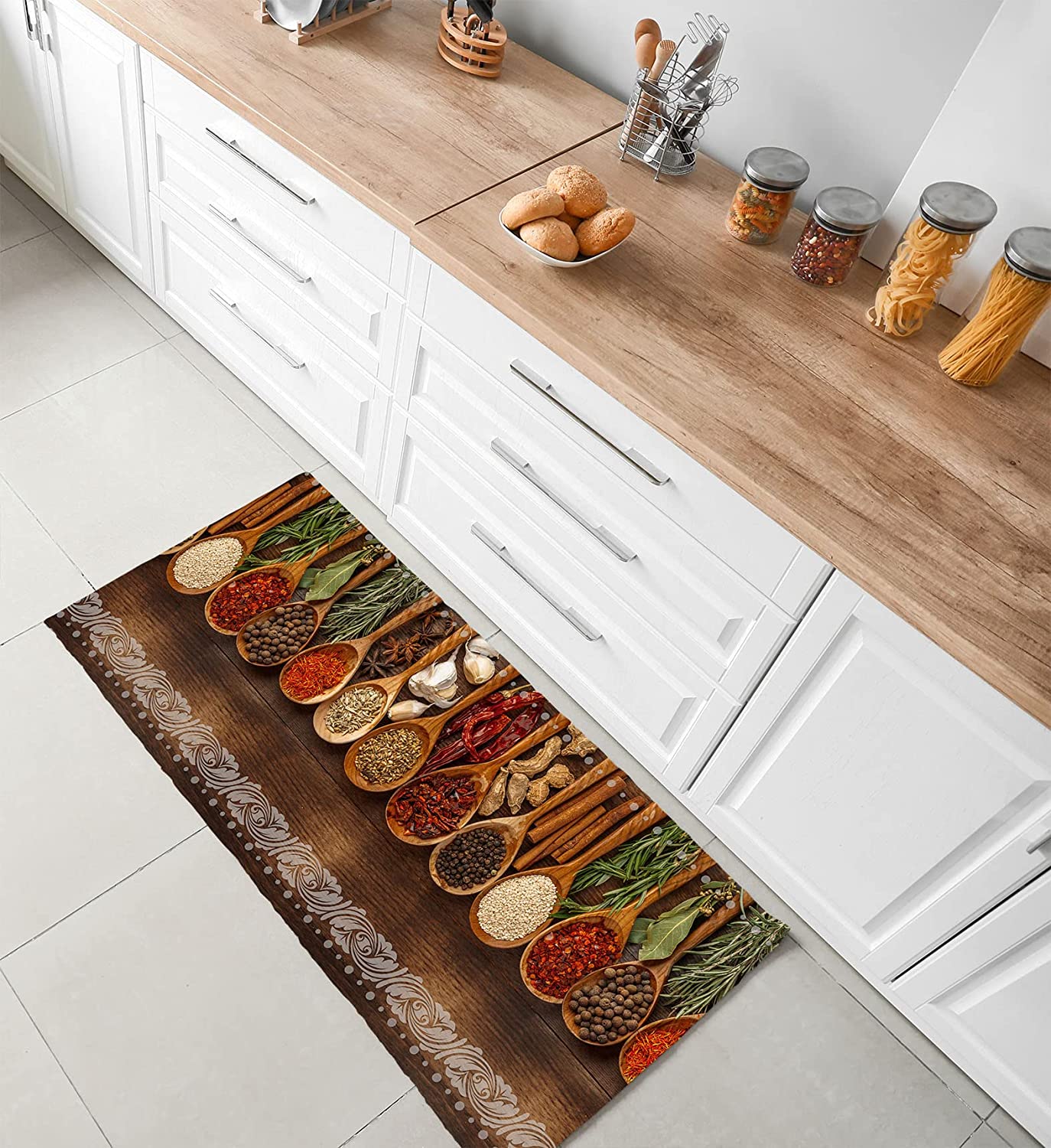 Tappetino Da Cucina Antiscivolo, Morbido E Assorbente, Facile Da Pulire, Per Pavimento Cucina, Varie Misure E Colori